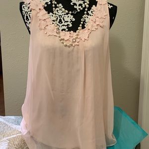 COPY - Elle,sleeveless blouse, pink, size Large